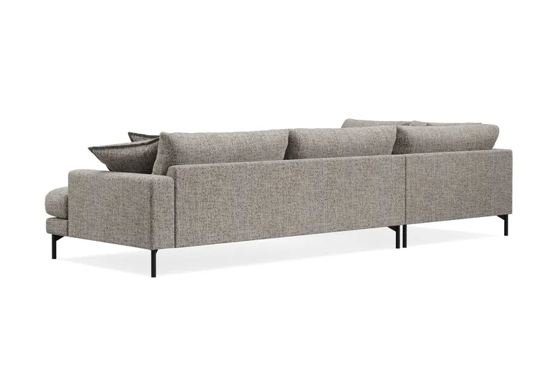 Menard Premium 5-sits Vänstervänd L-formad Djup Schäslongsoffa i Chenille - Grå - Möbler - Vardagsrum - Soffor - Divansoffa & schäslong