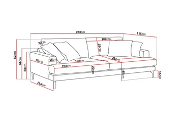 Menard Premium 4-sits Djup Soffa i Chenille - Grå - Möbler - Vardagsrum - Soffor - 4-sits soffor