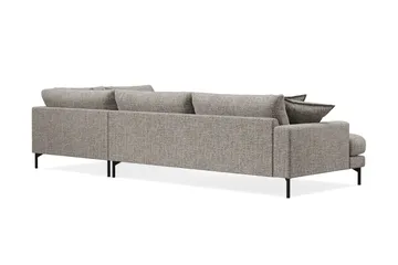Menard Premium 5-sits Högervänd L-formad Djup Schäslongsoffa i Chenille - Grå - Möbler - Vardagsrum - Soffor - Divansoffa & schäslong