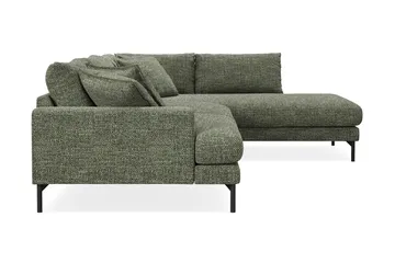 Menard Premium 5-sits Högervänd L-formad Djup Schäslongsoffa i Chenille - Grön - Möbler - Vardagsrum - Soffor - Divansoffa & schäslong