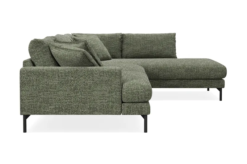 Menard Premium 5-sits Högervänd L-formad Djup Schäslongsoffa i Chenille - Grön - Möbler - Vardagsrum - Soffor - Divansoffa & schäslong