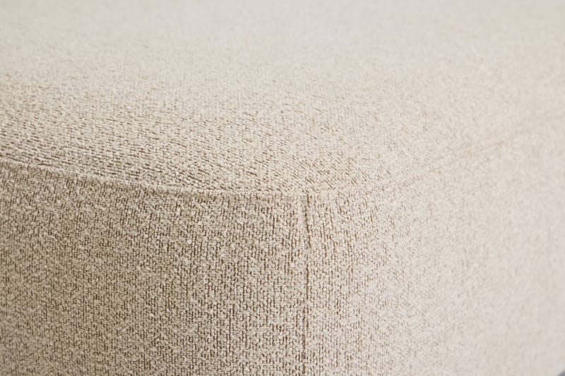 Milano 5-sits Rundad Högervänd L-soffa med Låg Rygg i Beige Boucle - Möbler - Vardagsrum - Soffor - Divansoffa & schäslong