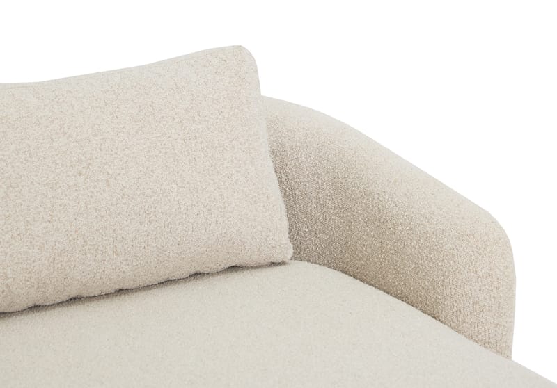 Milano 5-sits Rundad Högervänd L-soffa med Låg Rygg i Beige Boucle - Möbler - Vardagsrum - Soffor - Divansoffa & schäslong