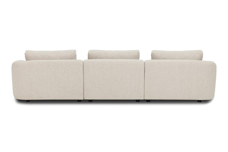 Milano 5-sits Rundad Högervänd L-soffa med Låg Rygg i Beige Boucle - Möbler - Vardagsrum - Soffor - Divansoffa & schäslong