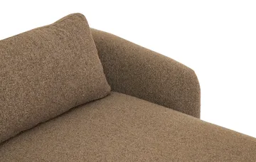 Milano 5-sits Rundad Högervänd L-soffa med Låg Rygg i Brun Boucle - Brun - Möbler - Vardagsrum - Soffor - Divansoffa & schäslong