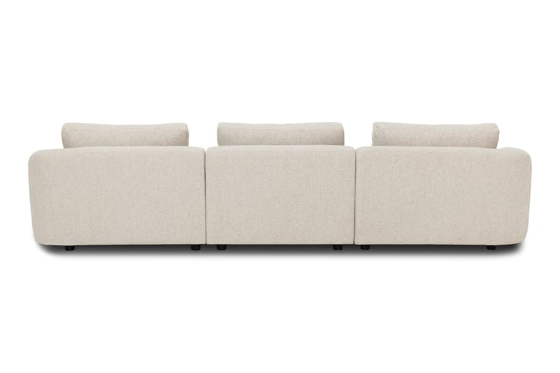 Milano 5-sits Rundad Vänstervänd L-soffa med Låg Rygg i Beige Boucle - Beige - Möbler - Vardagsrum - Soffor - Divansoffa & schäslong