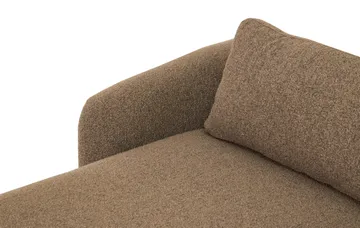 Milano 5-sits Rundad Vänstervänd L-soffa med Låg Rygg i Brun Boucle - Brun - Möbler - Vardagsrum - Soffor - Divansoffa & schäslong