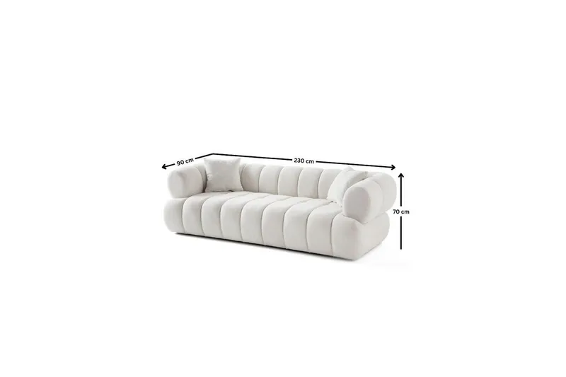 Mississauga Soffa 3-sits - Vit - Möbler - Vardagsrum - Soffor - 3-sits soffor