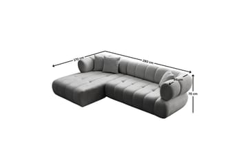 Mississauga Soffa med Divan 3-sits - Grå - Möbler - Vardagsrum - Soffor - Divansoffa & schäslong
