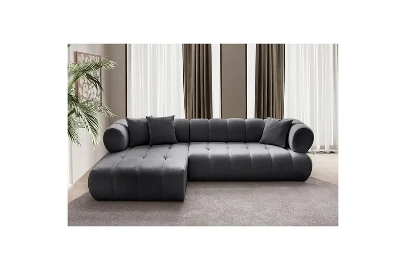 Mississauga Soffa med Divan 3-sits - Mörkgrå - Möbler - Vardagsrum - Soffor - Divansoffa & schäslong