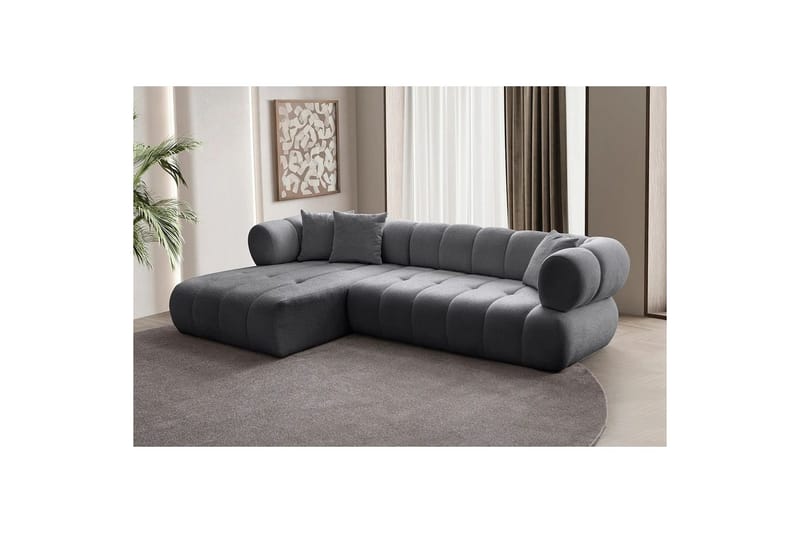 Mississauga Soffa med Divan 3-sits - Mörkgrå - Möbler - Vardagsrum - Soffor - Divansoffa & schäslong