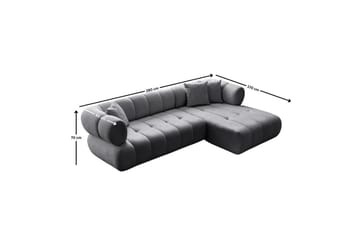Mississauga Soffa med Divan 3-sits - Mörkgrå - Möbler - Vardagsrum - Soffor - Divansoffa & schäslong