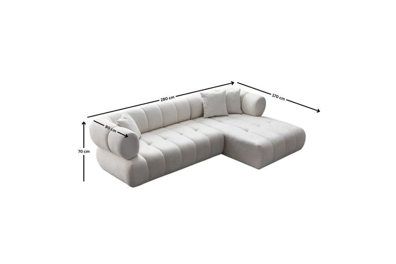 Mississauga Soffa med Divan 3-sits - Vit - Möbler - Vardagsrum - Soffor - Divansoffa & schäslong