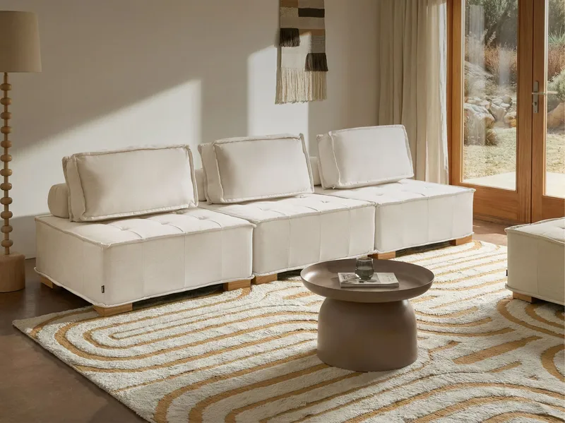3-sits soffa Tibro - Off-White - Möbler - Vardagsrum - Soffor - Modulsoffor - Komplett modulsoffa