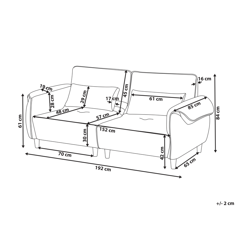 3-sits soffa Wetlan - Off-white - Möbler - Vardagsrum - Soffor - Howardsoffor