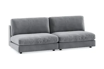Arken 4-sits Modulsoffa i Sammet - Ljusgrå - Möbler - Vardagsrum - Soffor - Modulsoffor - Komplett modulsoffa