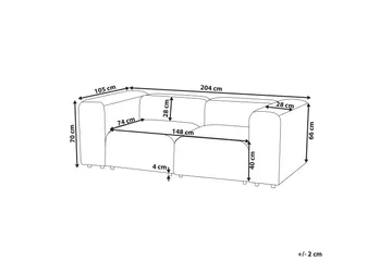Brenden Modulsoffa 2-sits - Vit - Möbler - Vardagsrum - Soffor - Modulsoffor - Komplett modulsoffa