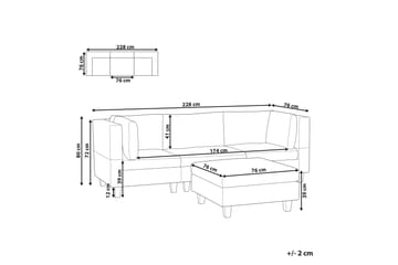 Buck Modulsoffa 3-sits - Beige/Svart - Möbler - Vardagsrum - Soffor - Modulsoffor - Komplett modulsoffa