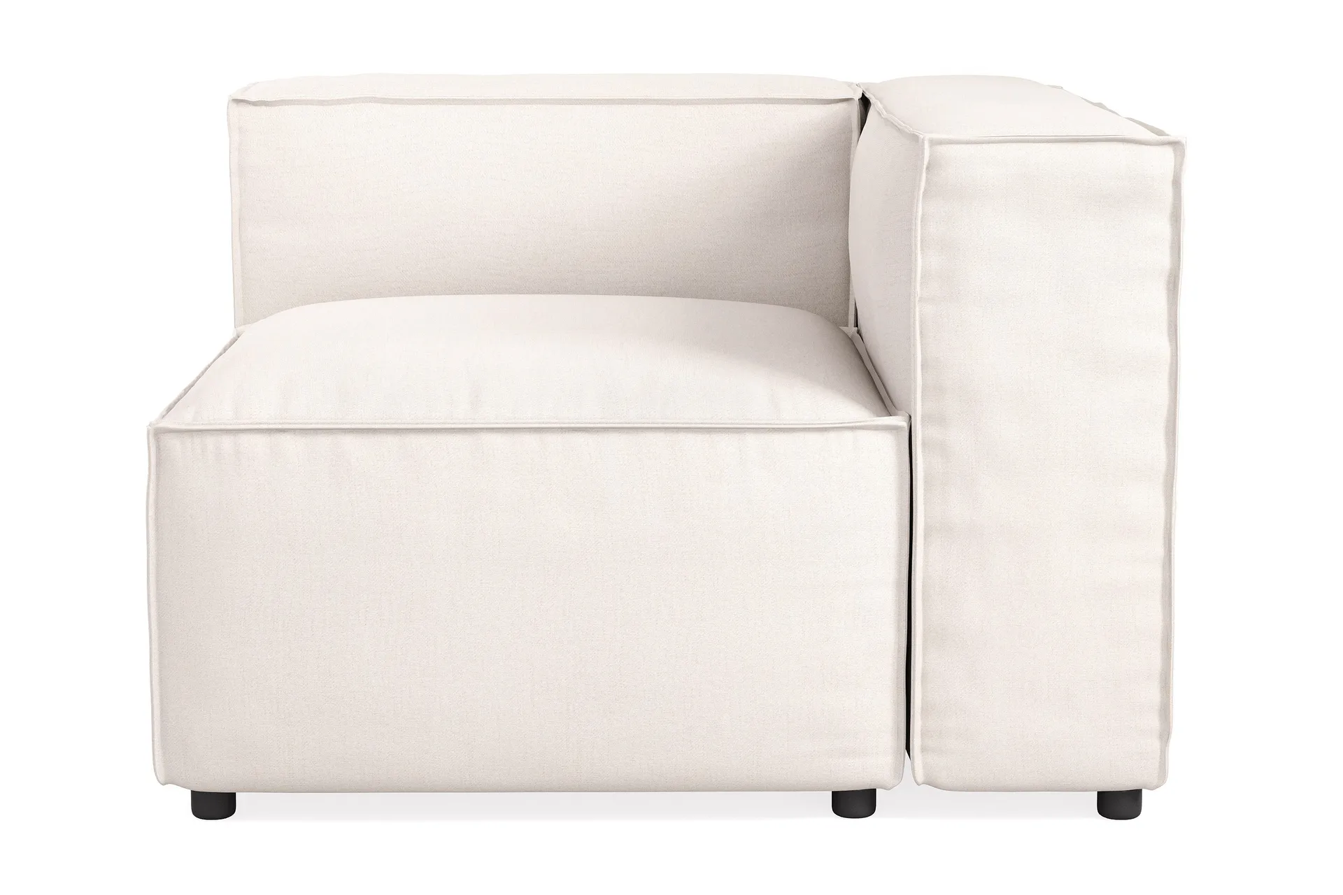 cubo 1-sits högermodul i tyg 108 cm bred - ljusbeige