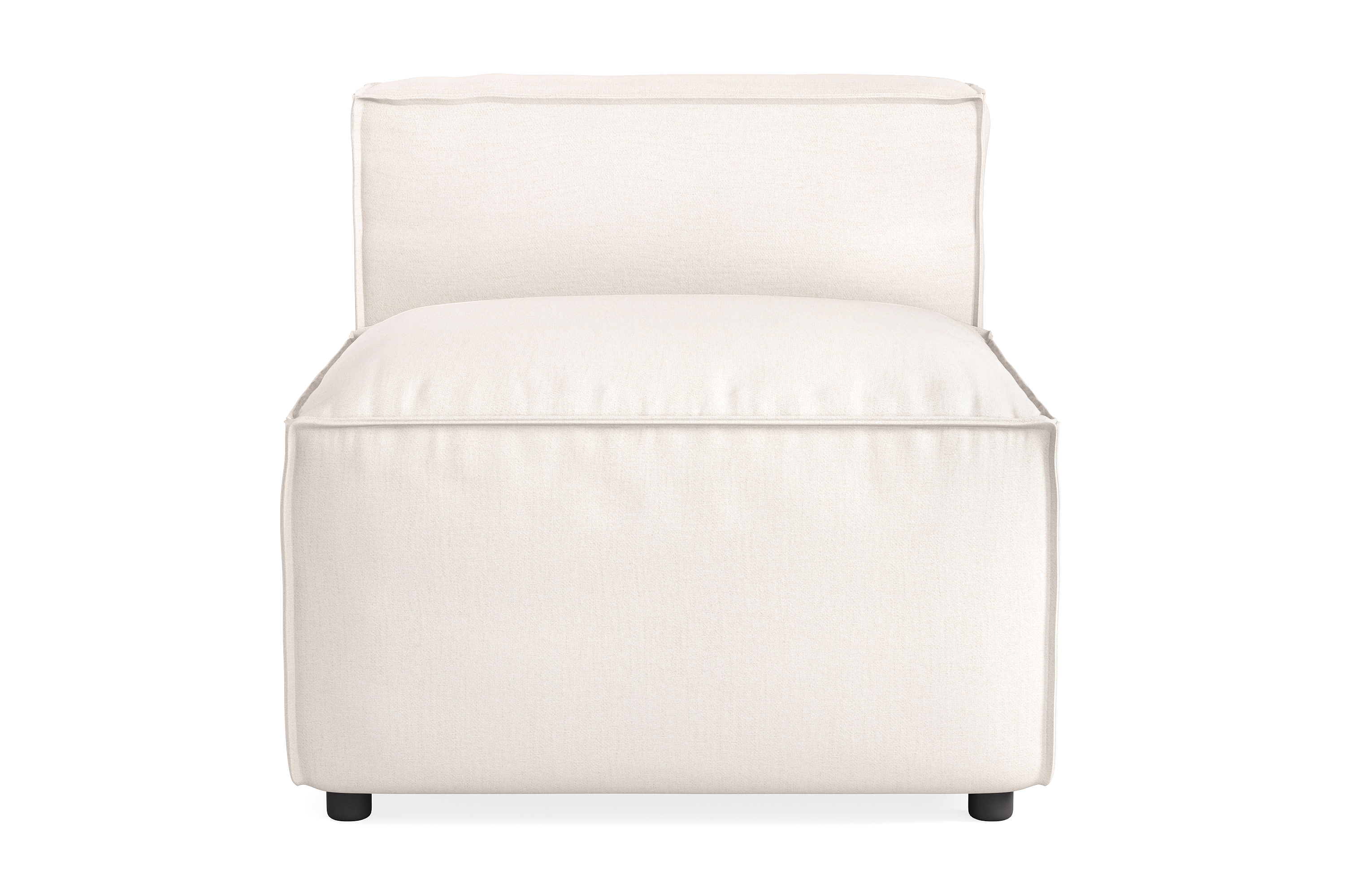 cubo 1-sits mittmodul i tyg 80 cm bred - ljusbeige