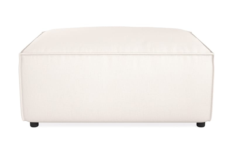 Cubo 1-sits  Rektangulär Fotpallsmodul i Tyg 120 cm bred, Ljusbeige