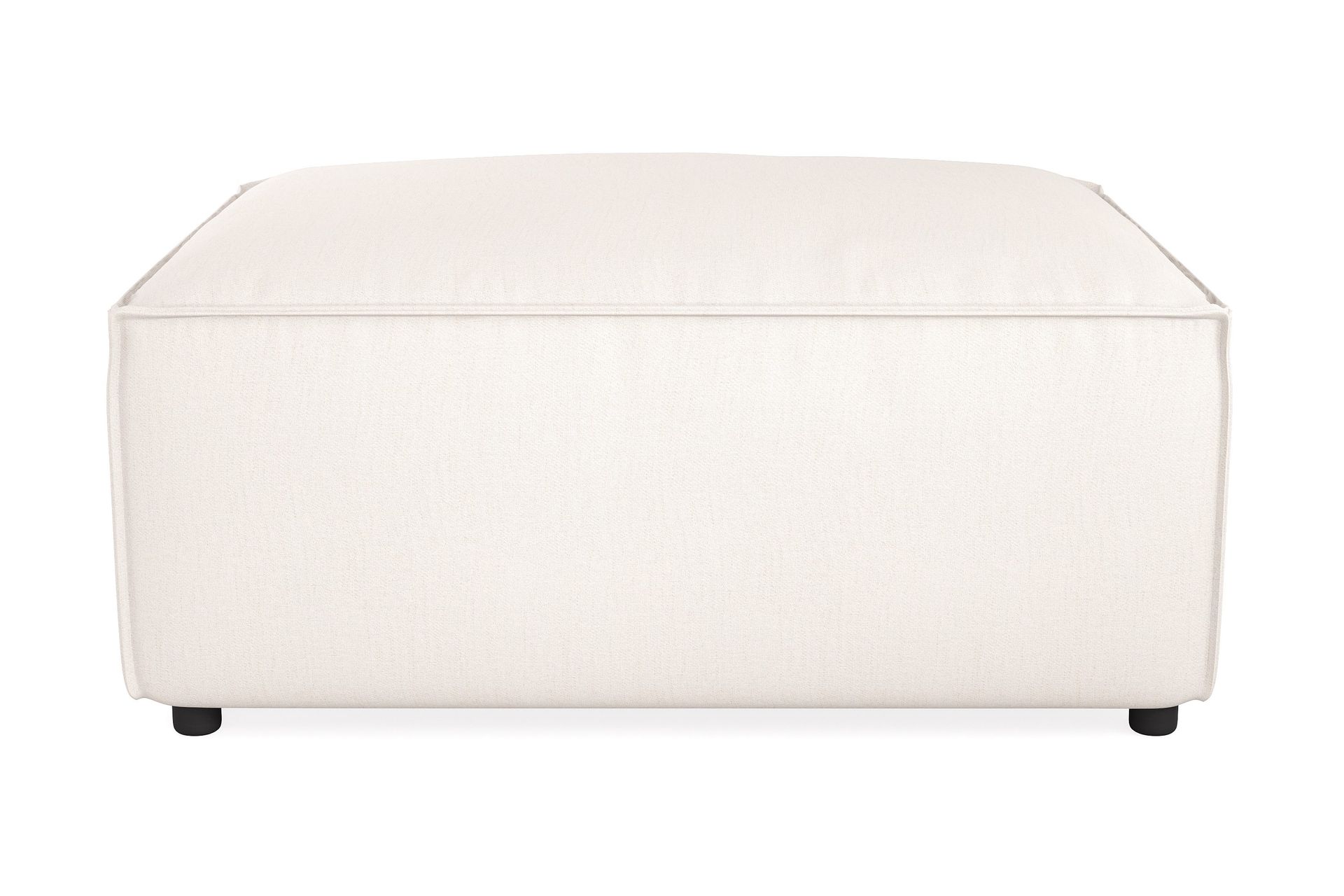 Cubo 1-sits  Rektangul&auml;r Fotpallsmodul i Tyg 120 cm bred - Ljusbeige