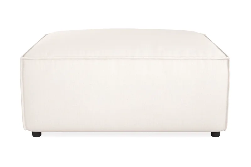 Cubo 1-sits  Rektangulär Fotpallsmodul i Tyg 120 cm bred, Ljusbeige