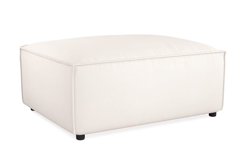Cubo 1-sits  Rektangulär Fotpallsmodul i Tyg 120 cm bred - Vit - Möbler - Vardagsrum - Soffor - Modulsoffor - Övriga moduler till modulsoffa