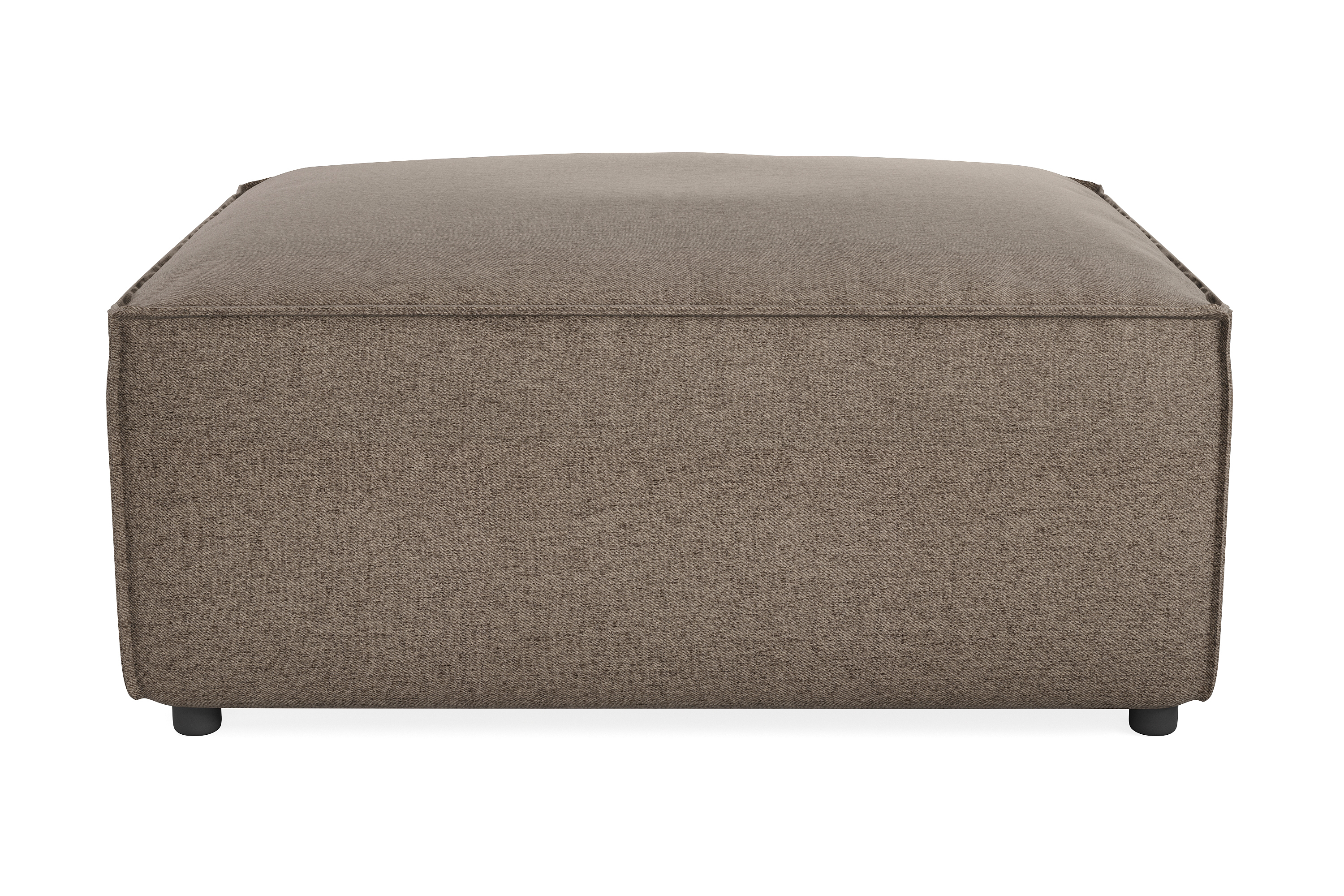 cubo 1-sits  rektangulär fotpallsmodul i tyg 80 cm bred - grå