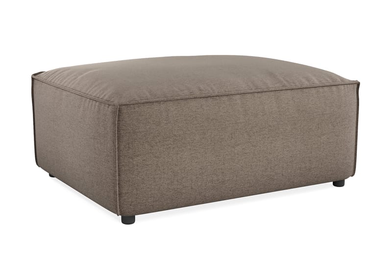 Cubo 1-sits  Rektangulär Fotpallsmodul i Tyg 80 cm bred - Grå - Möbler - Vardagsrum - Soffor - Modulsoffor - Övriga moduler till modulsoffa