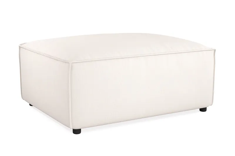 Cubo 1-sits  Rektangulär Fotpallsmodul i Tyg 80 cm bred - Ljusbeige - Möbler - Vardagsrum - Soffor - Modulsoffor - Övriga moduler till modulsoffa