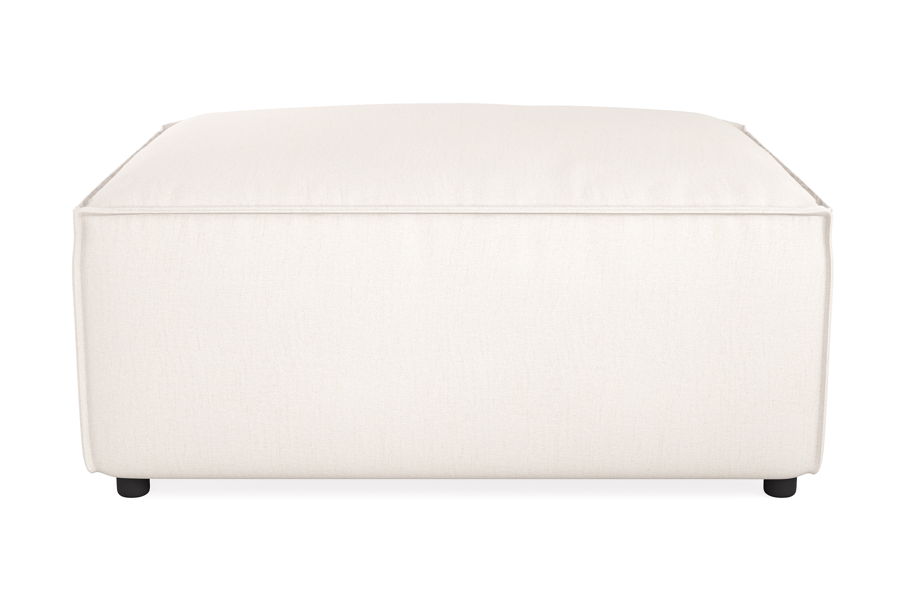 cubo 1-sits  rektangulär fotpallsmodul i tyg 80 cm bred - ljusbeige