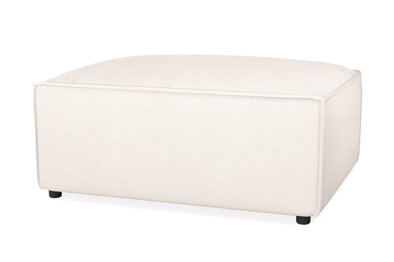 Cubo 1-sits  Rektangulär Fotpallsmodul i Tyg 80 cm bred - Vit - Möbler - Vardagsrum - Soffor - Modulsoffor - Övriga moduler till modulsoffa