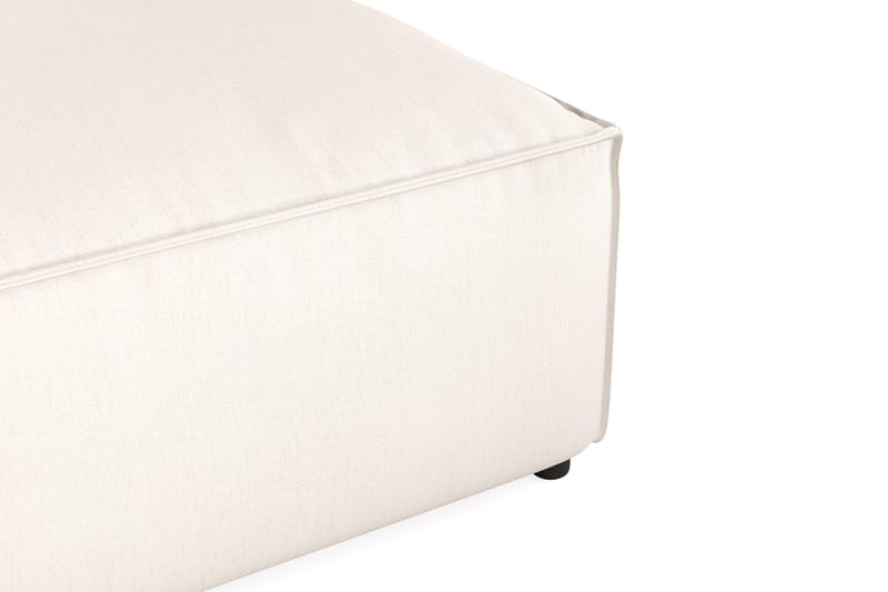 Cubo 1-sits  Rektangulär Fotpallsmodul i Tyg 80 cm bred - Vit - Möbler - Vardagsrum - Soffor - Modulsoffor - Övriga moduler till modulsoffa