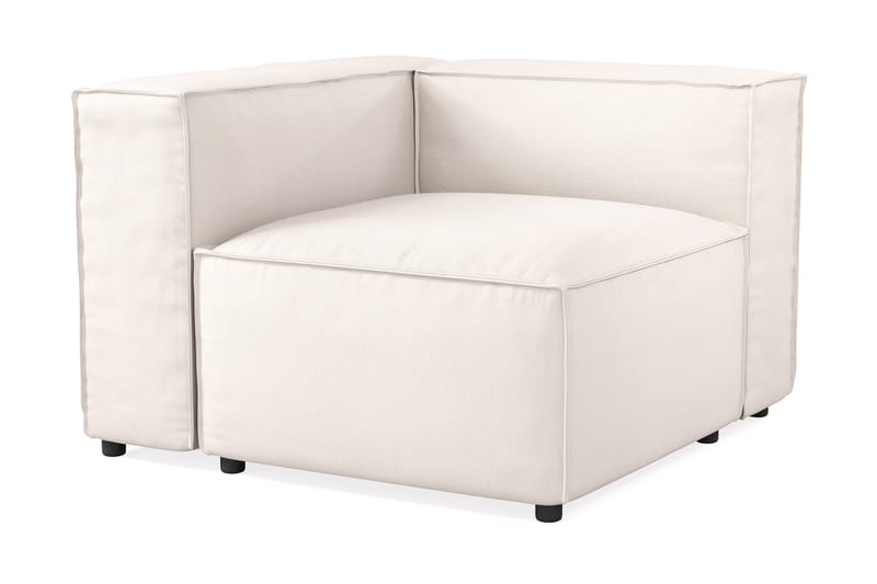Cubo 1-sits Vänstermodul i Tyg 108 cm bred - Vit - Möbler - Vardagsrum - Soffor - Modulsoffor - Hörnmodul