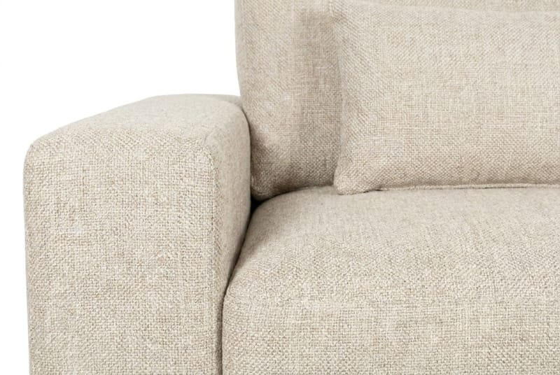 Dubai 2-sits soffa Extra Djup i Chenille - Beige - Möbler - Vardagsrum - Soffor - Modulsoffor - Komplett modulsoffa