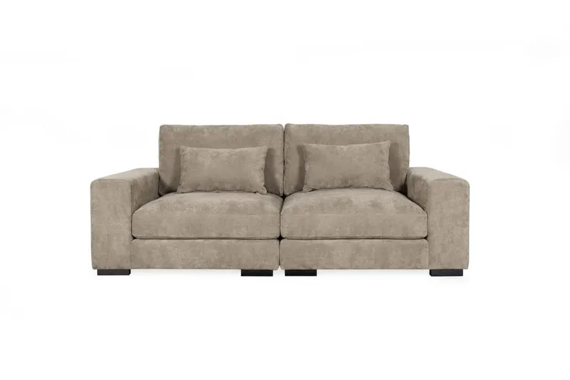 Dubai 2-sits soffa Extra Djup i Chenille - Brun - Möbler - Vardagsrum - Soffor - Modulsoffor - Komplett modulsoffa