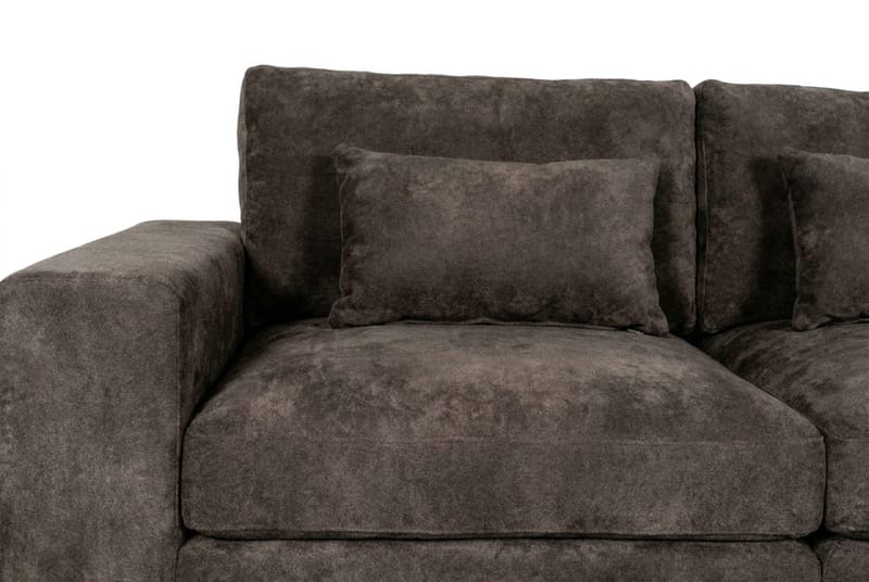 Dubai 2-sits soffa Extra Djup i Chenille - Mörkbrun - Möbler - Vardagsrum - Soffor - Modulsoffor - Komplett modulsoffa