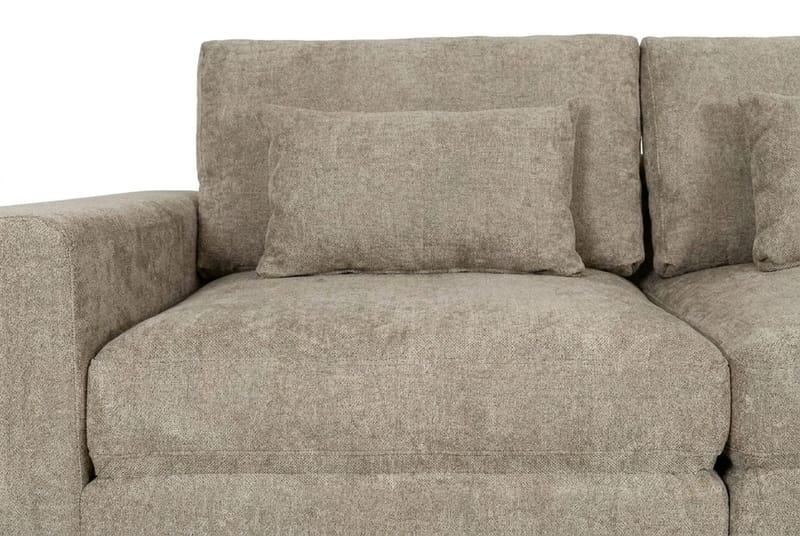 Dubai 3-sits soffa Extra Djup i Chenille - Brun - Möbler - Vardagsrum - Soffor - Modulsoffor - Komplett modulsoffa