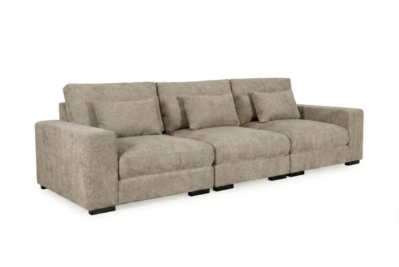 Dubai 3-sits soffa Extra Djup i Chenille - Brun - Möbler - Vardagsrum - Soffor - Modulsoffor - Komplett modulsoffa