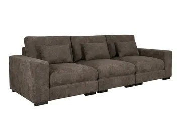 Dubai 3-sits soffa Extra Djup i Chenille - Mörkbrun - Möbler - Vardagsrum - Soffor - Modulsoffor - Komplett modulsoffa