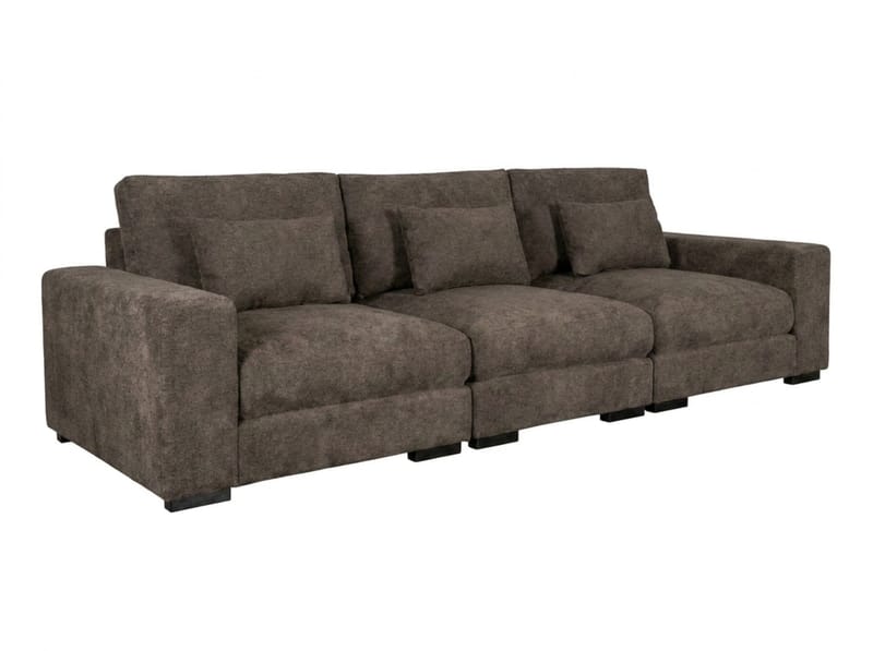 Dubai 3-sits soffa Extra Djup i Chenille - Mörkbrun - Möbler - Vardagsrum - Soffor - Modulsoffor - Komplett modulsoffa