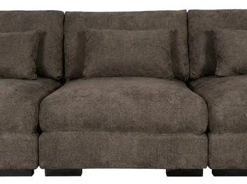 Dubai 3-sits soffa Extra Djup i Chenille - Mörkbrun - Möbler - Vardagsrum - Soffor - Modulsoffor - Komplett modulsoffa
