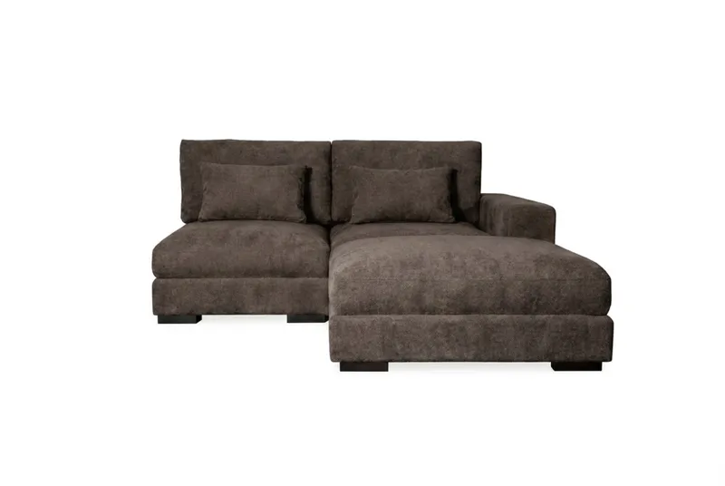 Dubai Divansoffa Höger Extra Djup, Mörkbrun