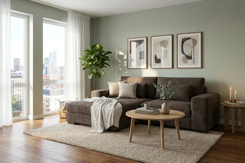 Dubai Divansoffa Vänster Extra Djup i Chenille - Mörkbrun - Möbler - Vardagsrum - Soffor - Modulsoffor - Komplett modulsoffa