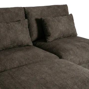 Dubai Divansoffa Vänster Extra Djup i Chenille - Mörkbrun - Möbler - Vardagsrum - Soffor - Modulsoffor - Komplett modulsoffa