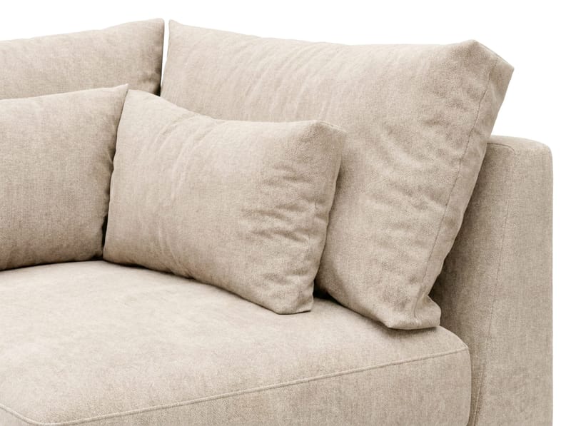 Dubai Hörnmodul i Chenille Extra Djup - Beige - Möbler - Vardagsrum - Soffor - Modulsoffor - Hörnmodul