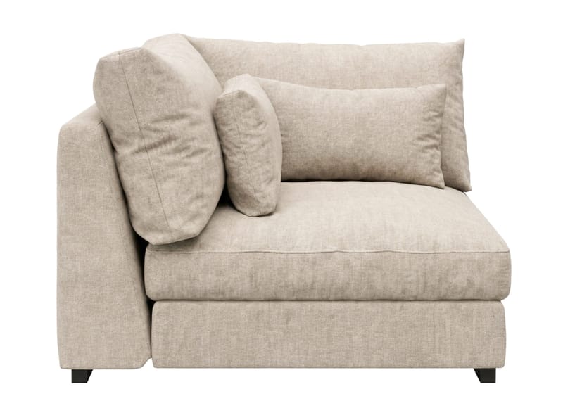 Dubai Hörnmodul i Chenille Extra Djup - Beige - Möbler - Vardagsrum - Soffor - Modulsoffor - Hörnmodul