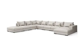 Dubai Stor U-modulsoffa Byggbar med Divan Höger Extra Djup - Ljus / Beige - Möbler - Vardagsrum - Soffor - Modulsoffor - Komplett modulsoffa