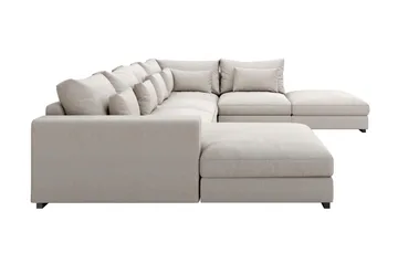 Dubai Stor U-modulsoffa med Divan Vänster 432 cm Extra Djup - Beige - Möbler - Vardagsrum - Soffor - Modulsoffor - Komplett modulsoffa